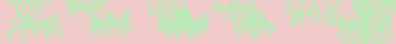 BlackMetalG-Schriftart – Grüne Schriften auf rosa Hintergrund