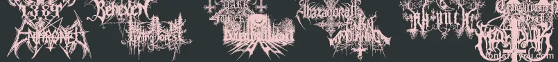 BlackMetalG Font – Pink Fonts on Black Background
