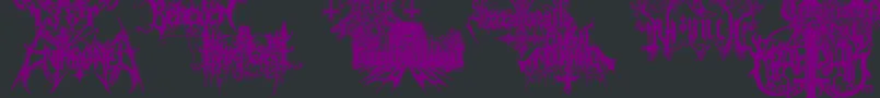 Шрифт BlackMetalG – фиолетовые шрифты на чёрном фоне