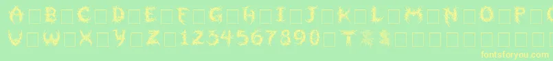 Sepulcra Font – Yellow Fonts on Green Background