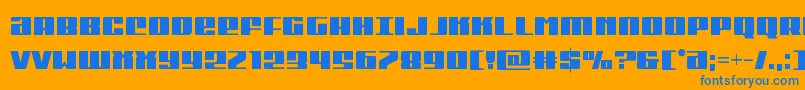 Michigancond Font – Blue Fonts on Orange Background