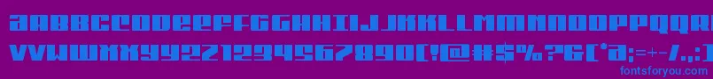 Michigancond Font – Blue Fonts on Purple Background