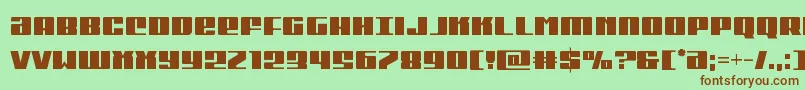 Michigancond Font – Brown Fonts on Green Background