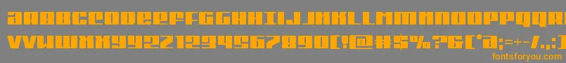 Michigancond Font – Orange Fonts on Gray Background