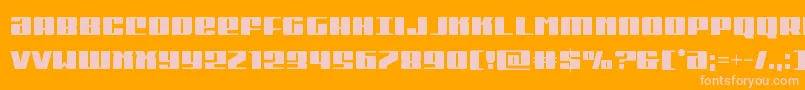 Michigancond Font – Pink Fonts on Orange Background
