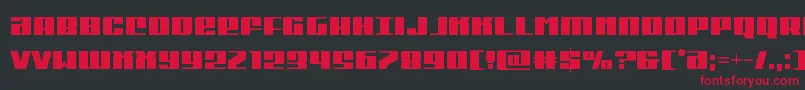 Michigancond Font – Red Fonts on Black Background
