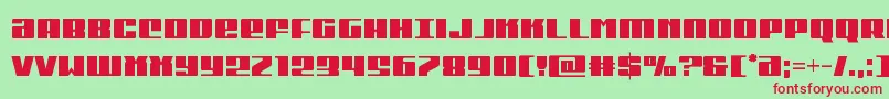 Michigancond Font – Red Fonts on Green Background