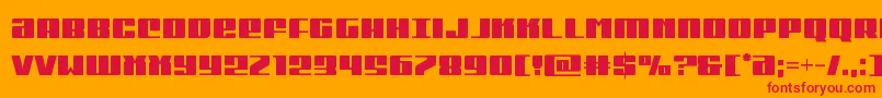 Michigancond Font – Red Fonts on Orange Background