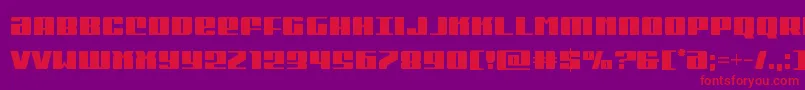 Michigancond Font – Red Fonts on Purple Background