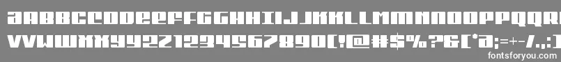 フォントMichigancond – 灰色の背景に白い文字