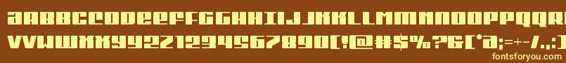 Michigancond Font – Yellow Fonts on Brown Background