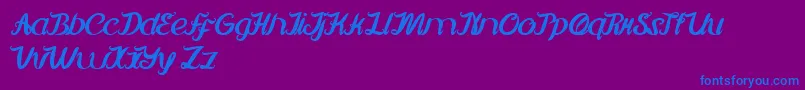 Więcej informacji o czcionce MovieScriptEnding Czcionka MovieScriptEnding – niebieskie czcionki na fioletowym tle