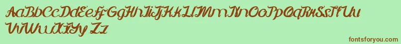 fuente MovieScriptEnding – Fuentes Marrones Sobre Fondo Verde