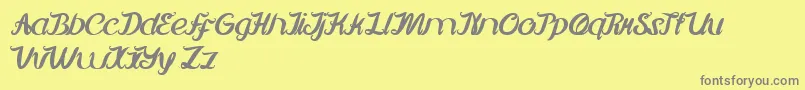 MovieScriptEnding Font – Gray Fonts on Yellow Background