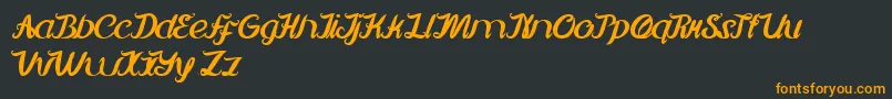 MovieScriptEnding Font – Orange Fonts on Black Background