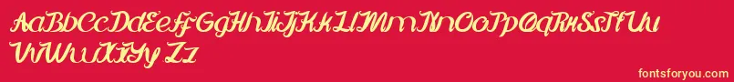 MovieScriptEnding Font – Yellow Fonts on Red Background