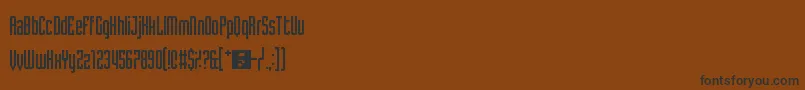 Czcionka TomorrowWind – czarne czcionki na brązowym tle