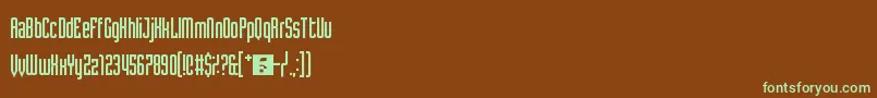 Czcionka TomorrowWind – zielone czcionki na brązowym tle