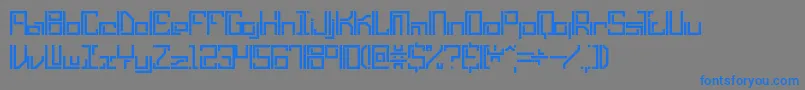 LyneousLinearBrk Font – Blue Fonts on Gray Background