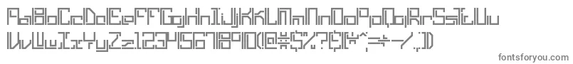 フォントLyneousLinearBrk – 白い背景に灰色の文字