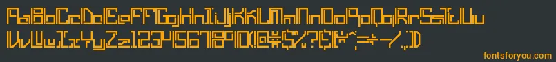 LyneousLinearBrk Font – Orange Fonts on Black Background