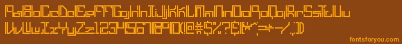 LyneousLinearBrk Font – Orange Fonts on Brown Background