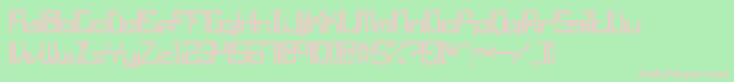 LyneousLinearBrk Font – Pink Fonts on Green Background