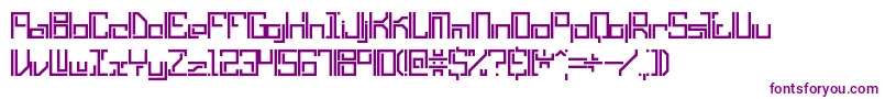 LyneousLinearBrk Font – Purple Fonts on White Background