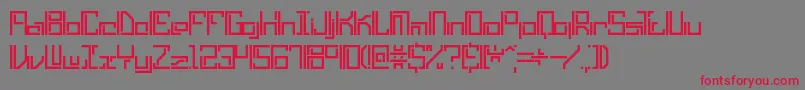 LyneousLinearBrk Font – Red Fonts on Gray Background