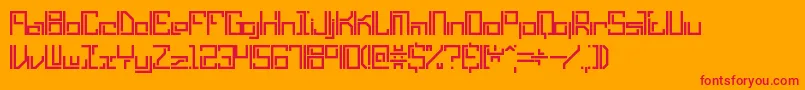LyneousLinearBrk Font – Red Fonts on Orange Background
