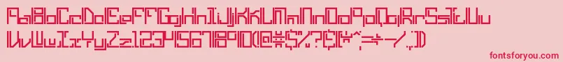 LyneousLinearBrk Font – Red Fonts on Pink Background