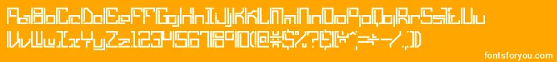 LyneousLinearBrk Font – White Fonts on Orange Background