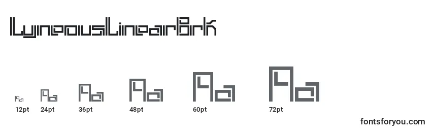 LyneousLinearBrk Font Sizes