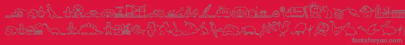 Lokidl Font – Gray Fonts on Red Background