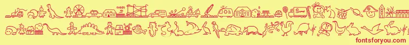 Lokidl Font – Red Fonts on Yellow Background