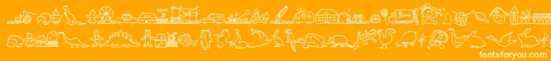 Lokidl Font – White Fonts on Orange Background