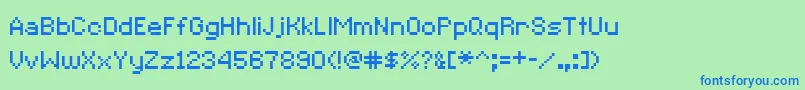 CcRedAlertInet Font – Blue Fonts on Green Background