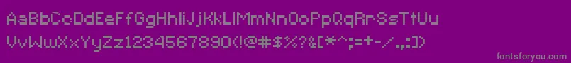 フォントCcRedAlertInet – 紫の背景に灰色の文字
