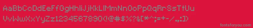 フォントCcRedAlertInet – 赤い背景に灰色の文字