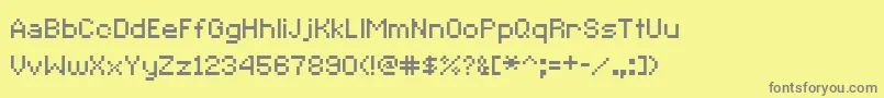 CcRedAlertInet Font – Gray Fonts on Yellow Background