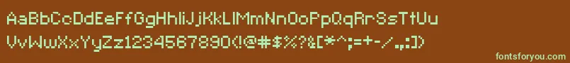 Шрифт CcRedAlertInet – зелёные шрифты на коричневом фоне