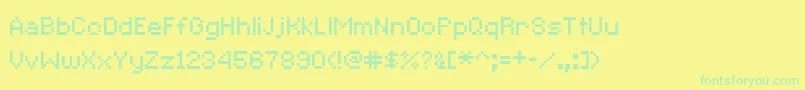 Шрифт CcRedAlertInet – зелёные шрифты на жёлтом фоне