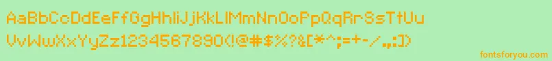 CcRedAlertInet Font – Orange Fonts on Green Background