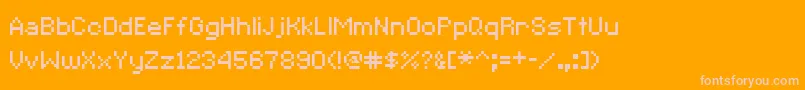 CcRedAlertInet Font – Pink Fonts on Orange Background