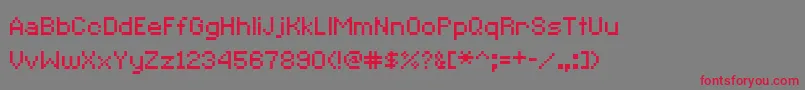 フォントCcRedAlertInet – 赤い文字の灰色の背景