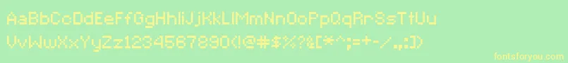CcRedAlertInet Font – Yellow Fonts on Green Background