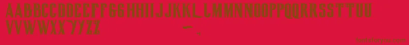 Biglodgetypefree Font – Brown Fonts on Red Background