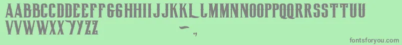 Biglodgetypefree Font – Gray Fonts on Green Background