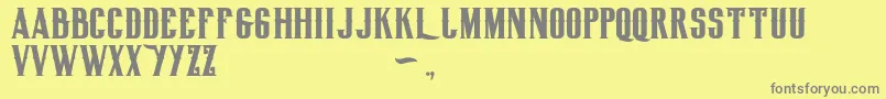 Biglodgetypefree Font – Gray Fonts on Yellow Background