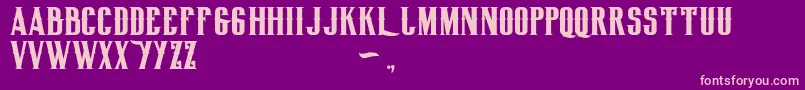 Biglodgetypefree Font – Pink Fonts on Purple Background